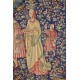 Aubusson Wandteppich im mittelalterlichen Stil mit tausend Blumen