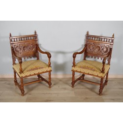 Paar Sessel im Renaissance-Stil
