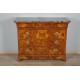 Commode Charles X loupe de noyer