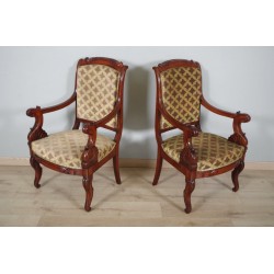 Ein Paar Sessel mit den Stempeln Veuve Grange und Bétout