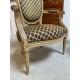 Paar lackierte Sessel aus der Zeit von Louis XVI