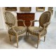 Vier lackierte Sessel aus der Louis-XVI-Zeit