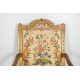 Goldener Sessel im Regency-Stil Tapisserie Petit Point