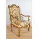 Goldener Sessel im Regency-Stil Tapisserie Petit Point