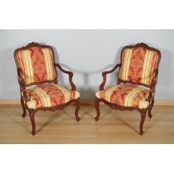 Paar Sessel im Regency-Stil aus Walnussholz