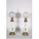 Paar Lampen Napoleon III. aus Porzellan
