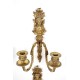 Vier Wandleuchten im Stil Louis XVI aus vergoldeter Bronze