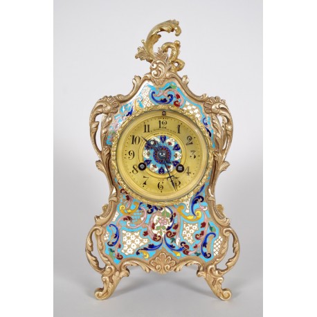 Pendeluhr Napoleon III aus Cloisonné