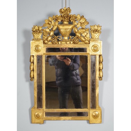 Miroir à parecloses époque Louis XVI