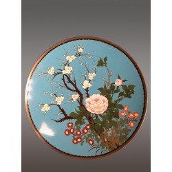 Cloisonné-Platte Japan Ende 19. Jahrhundert