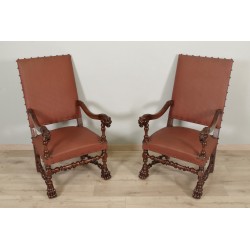 Paar Sessel im Stil Louis XIII