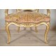 Louis XV Stil vergoldetes Holz Sessel kleiner Punkt
