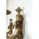 Paar Louis XVI Stil Wandleuchten Vergoldete Bronze Caffieri Stil