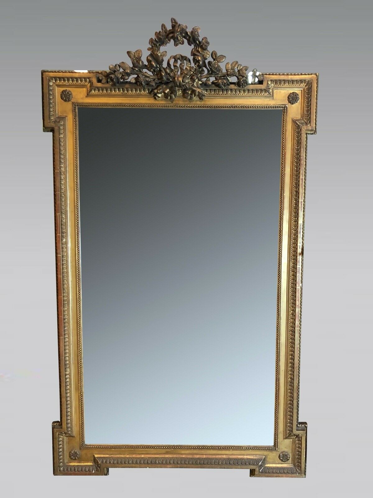 Louis XVI Stil Spiegel vergoldetes Holz Napoleon III - Antiquités
